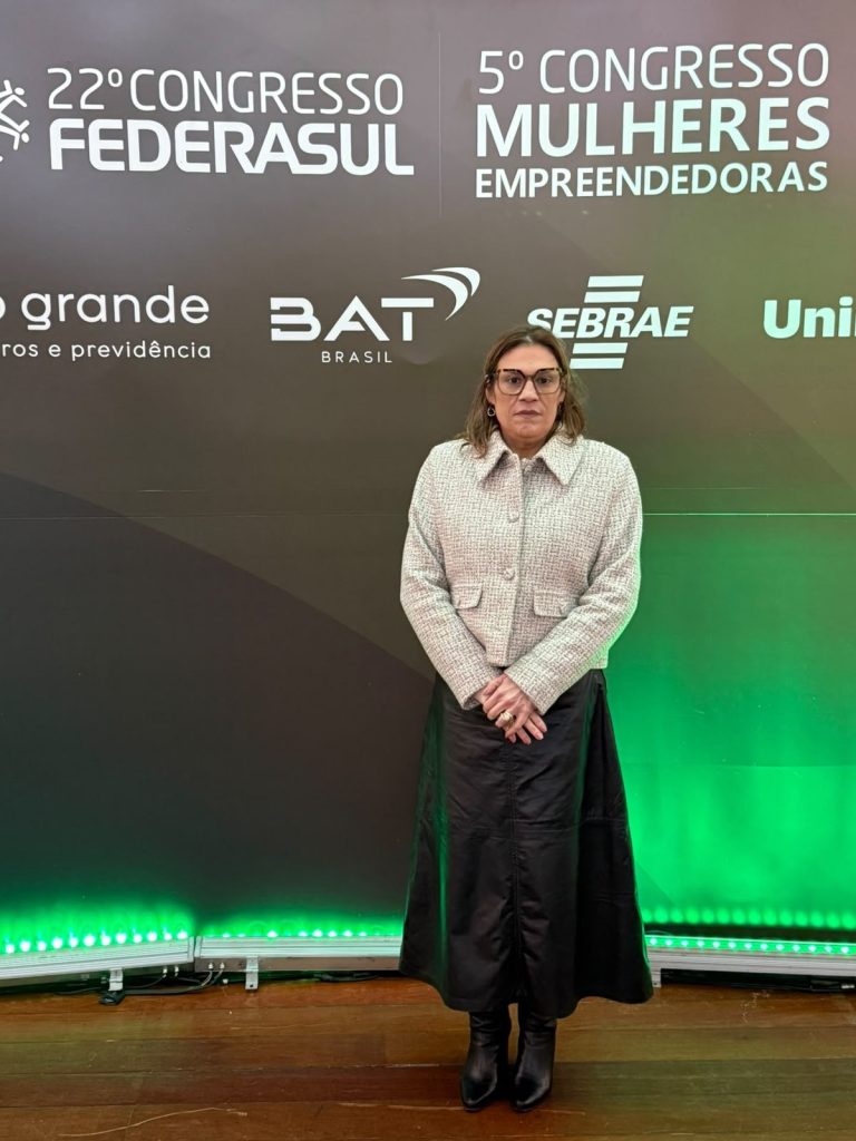 Leticia Saft, vice-presidente Administrativa da ACIS Sapucaia do Sul, no 22º Congresso da FEDERASUL